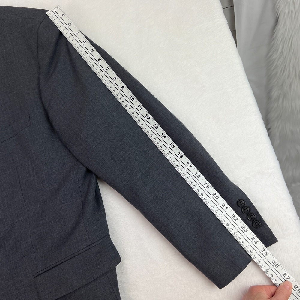 Jos A Bank 1905 Men Sz 50R Sport Coat Blazer Jacket Tailored Fit Wool Gray - Picture 15 of 16